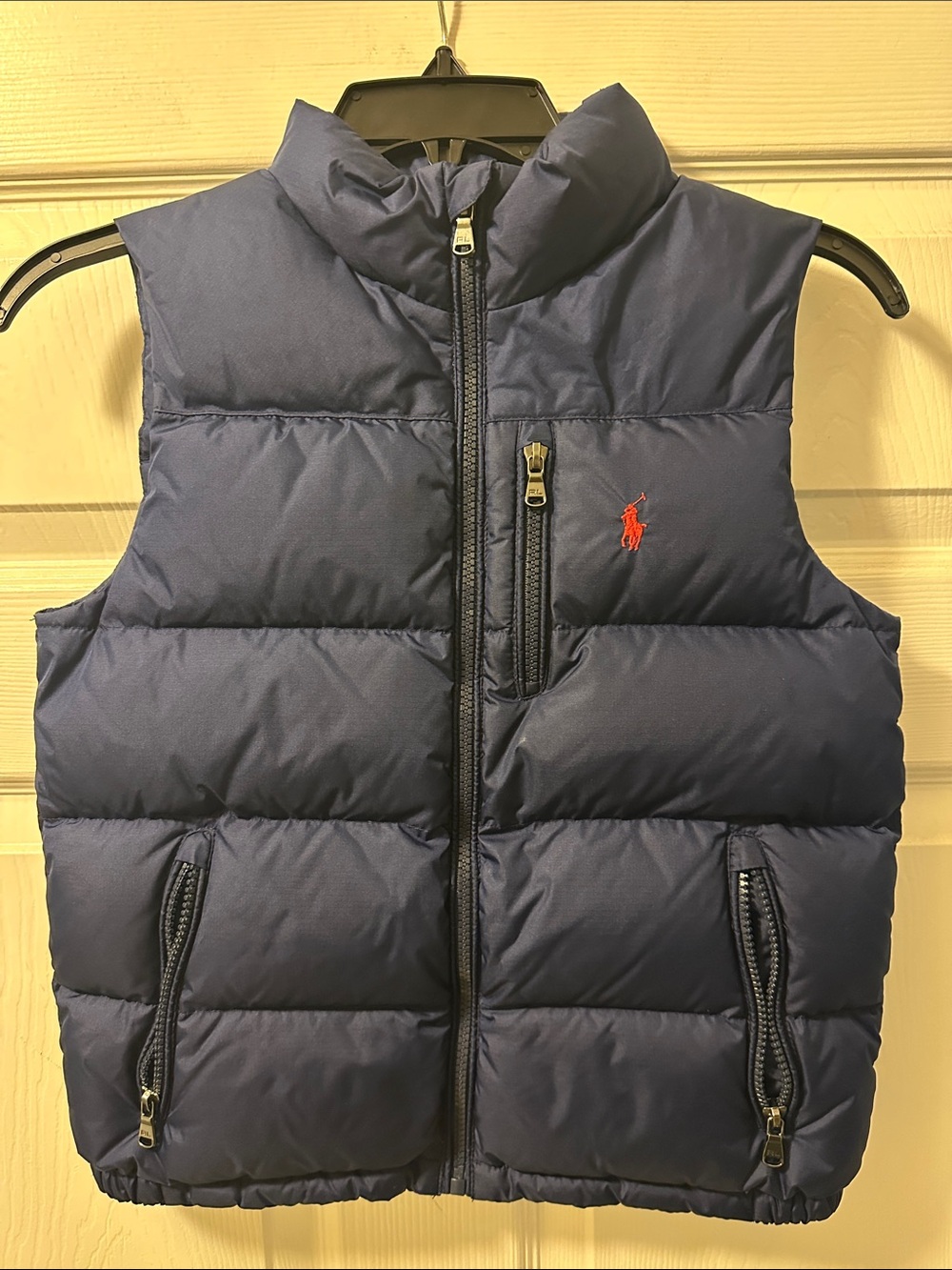 Kid’s Polo by Ralph Lauren Navy Puffer Vest with Red Pony - Size S (8)